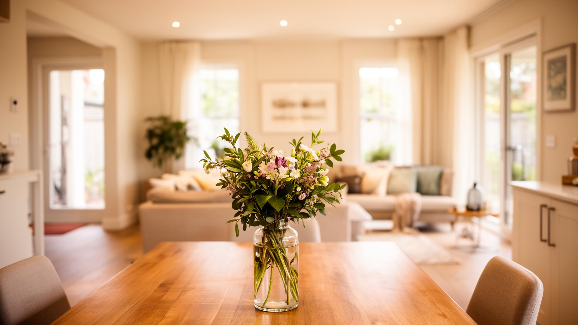Warm, inviting home interior