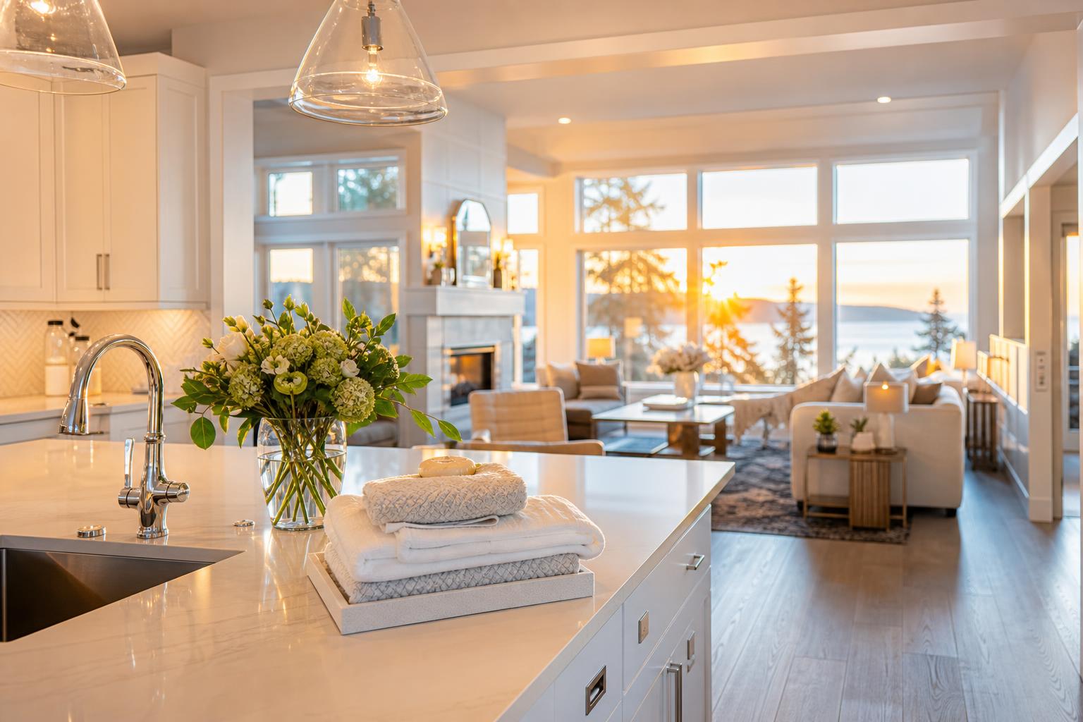 Bright, clean home interior